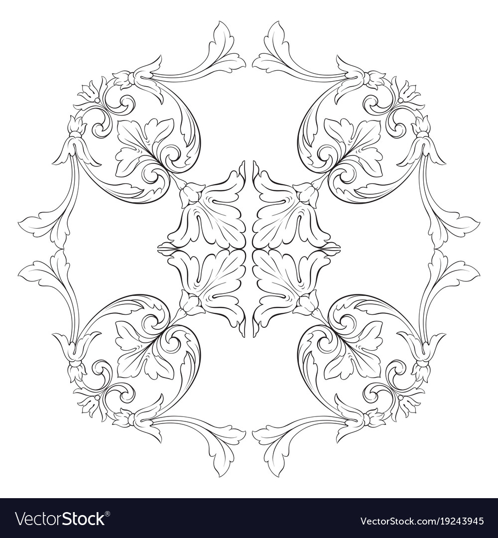 Classical baroque ornament