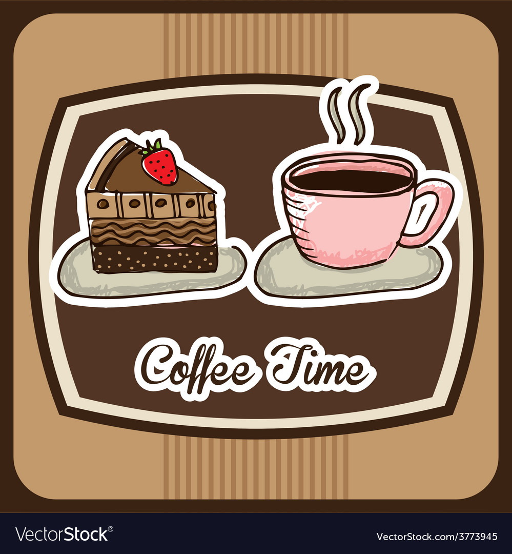 Delicious Coffee Royalty Free Vector Image - Vectorstock