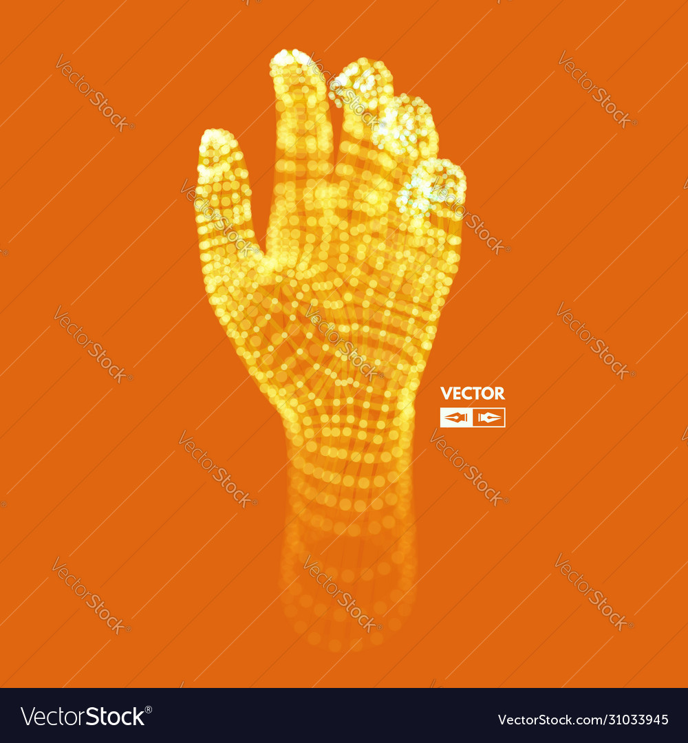 Human arm hand model connection structure future Vector Image