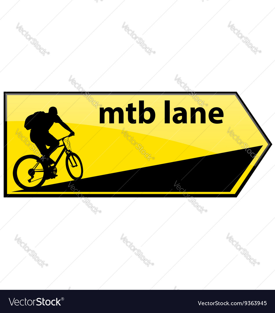 Mtb cycle lane signboard