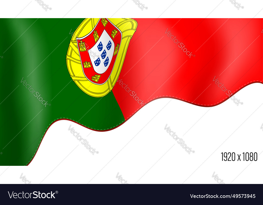 Portugal country flag realistic independence day Vector Image