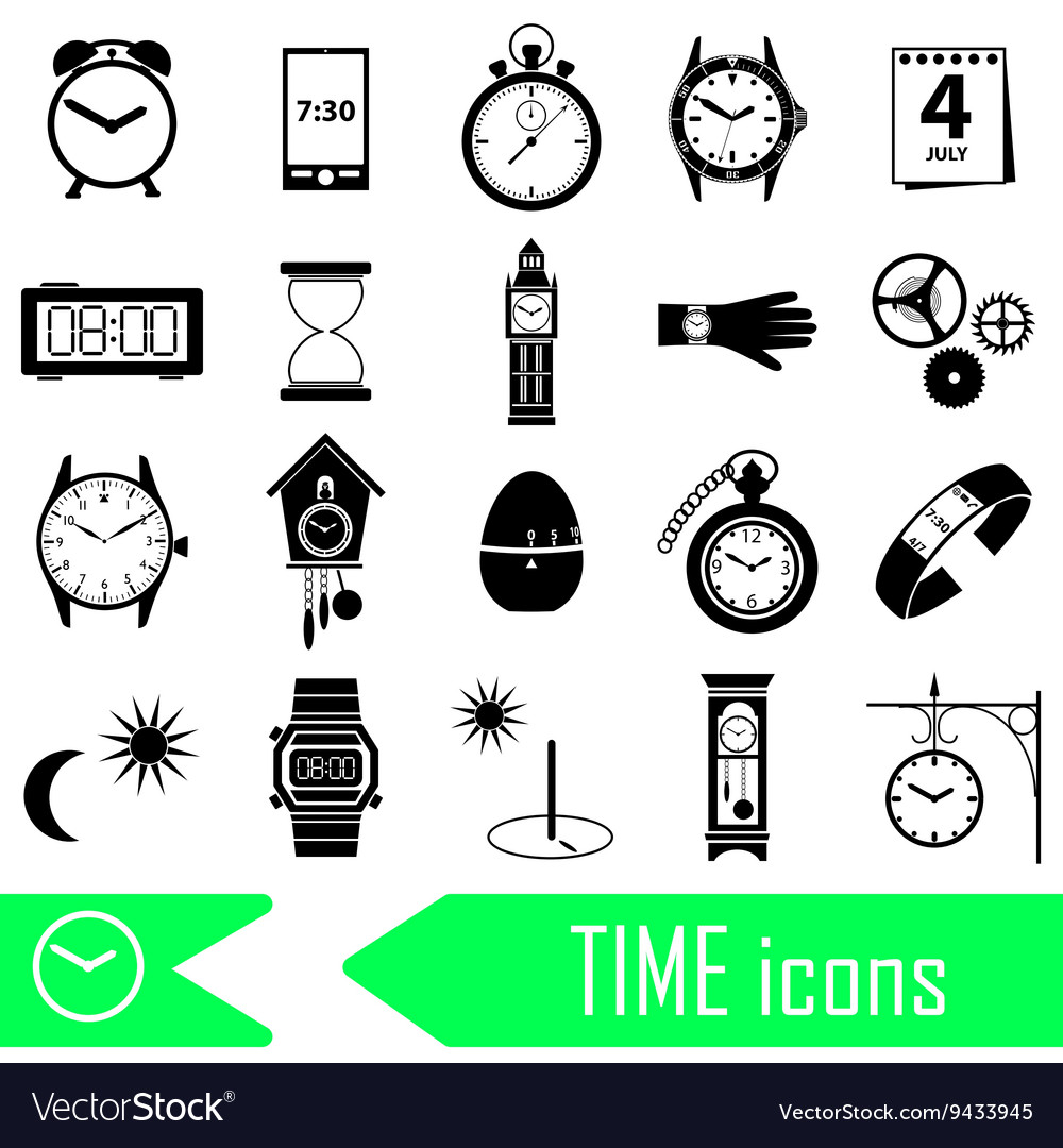 Zeitthema moderne einfache Icons set eps10