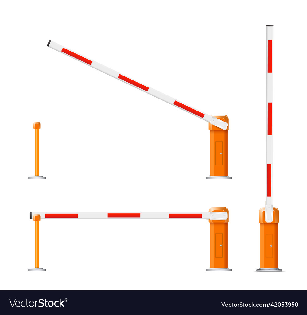 Barrier flockparking zone turnpike on white Vector Image