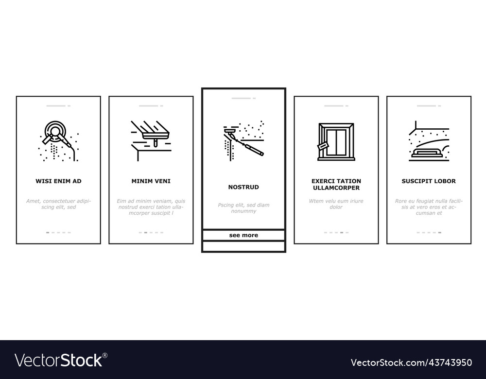 Baukran Hausarbeit an Bord Icons Set