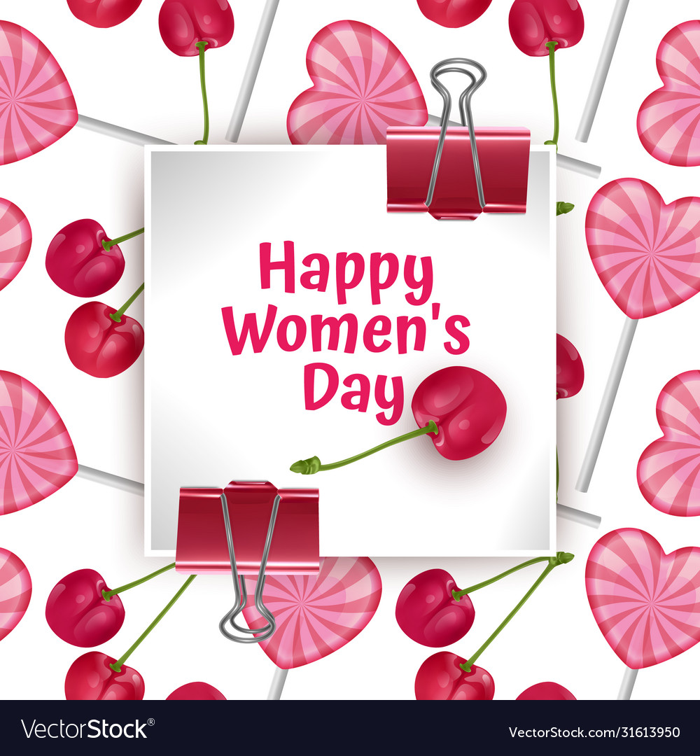 Greeting card happy womens day