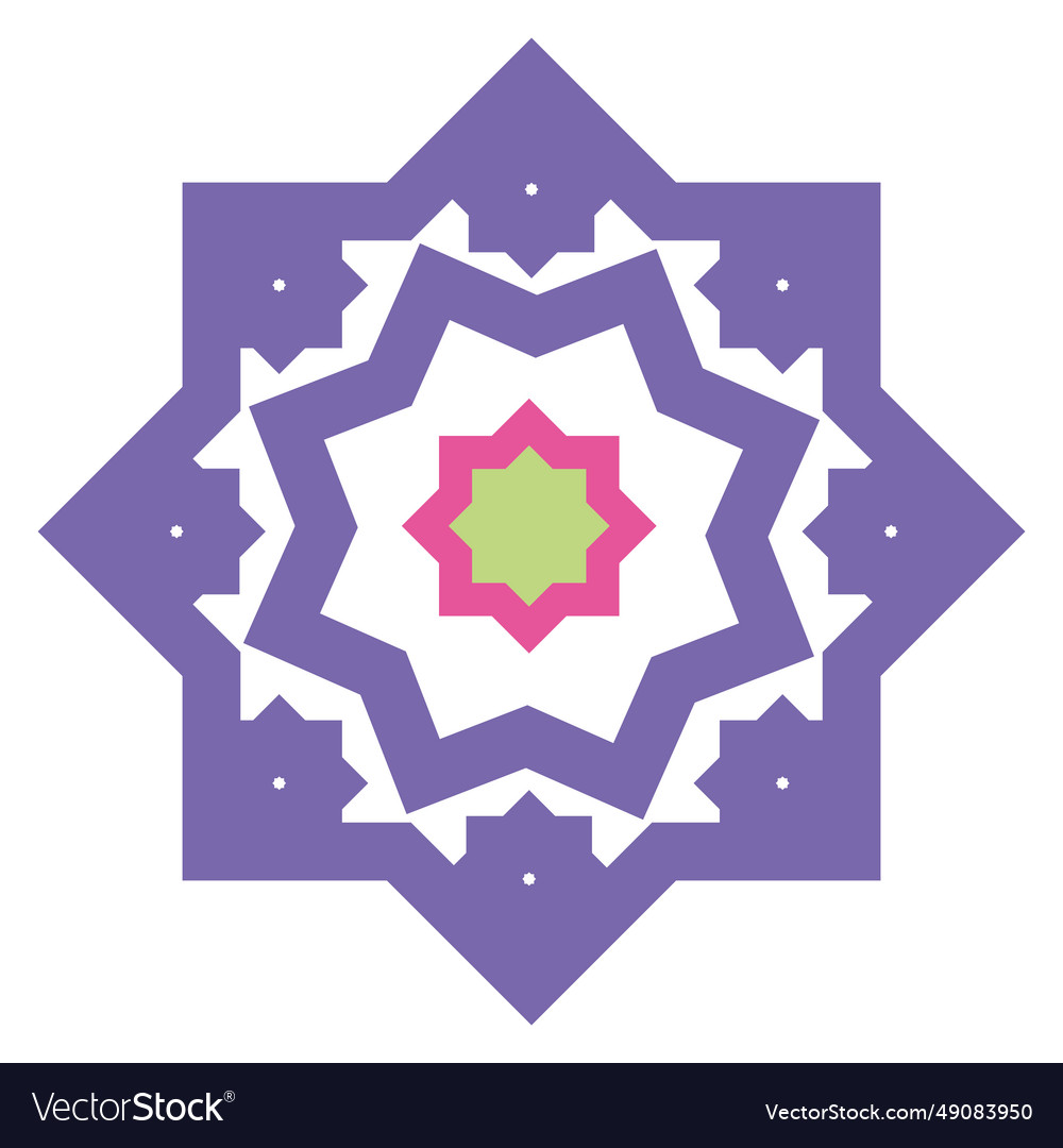 Islamic star purple Royalty Free Vector Image - VectorStock