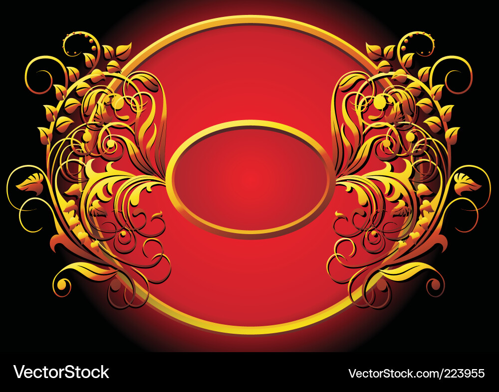 Golden frame Royalty Free Vector Image - VectorStock