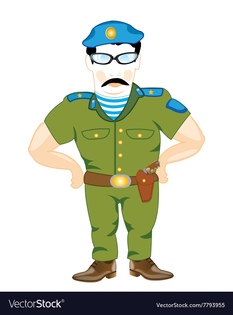 Military officer commando Royalty Free Vector Image