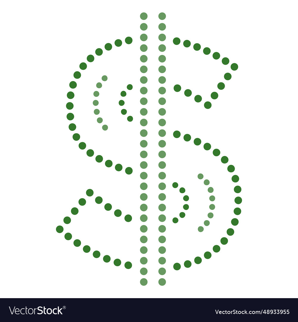 Money sign dots flat