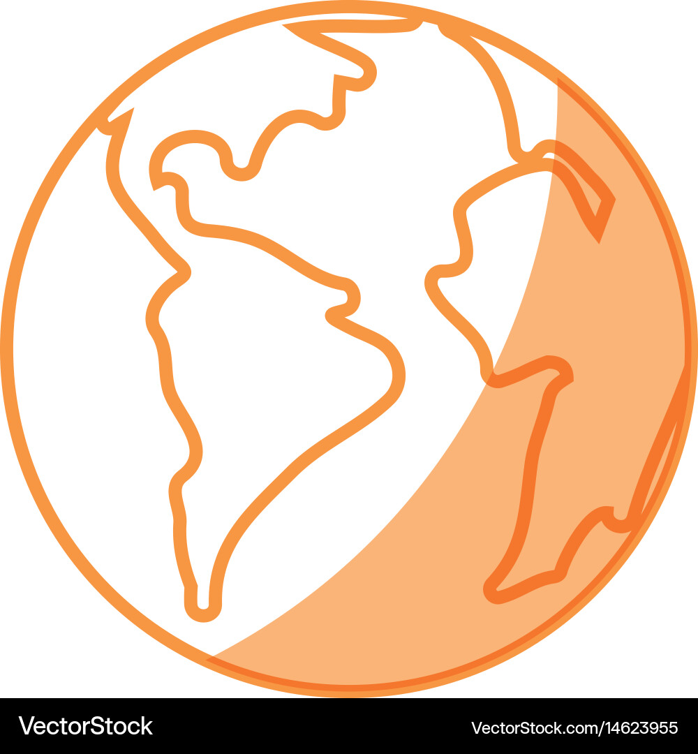 World earth isolated Royalty Free Vector Image
