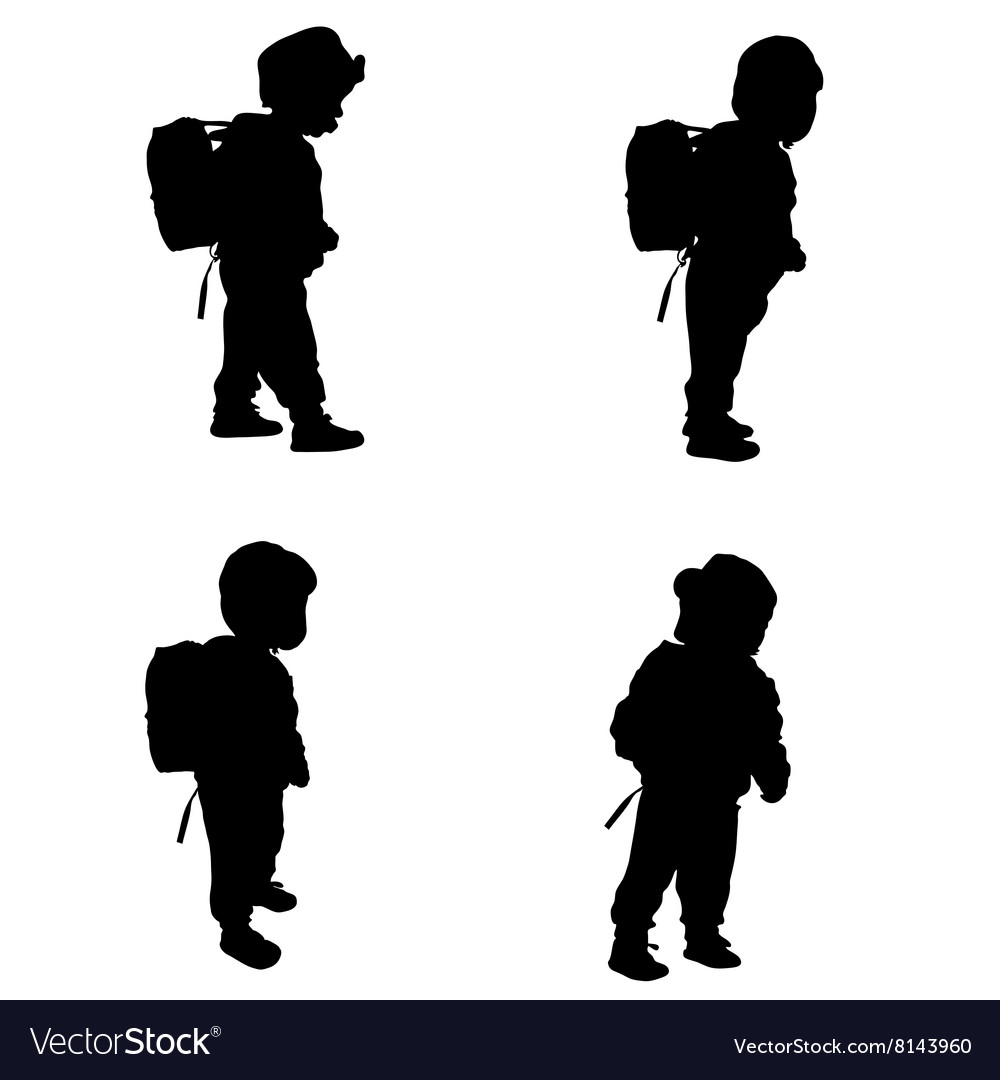 Kinderset schwarz silhouette