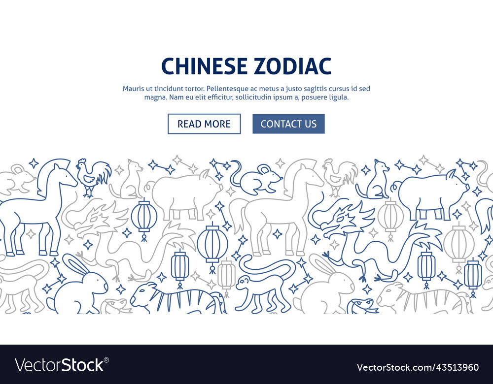 Chinese zodiac banner design