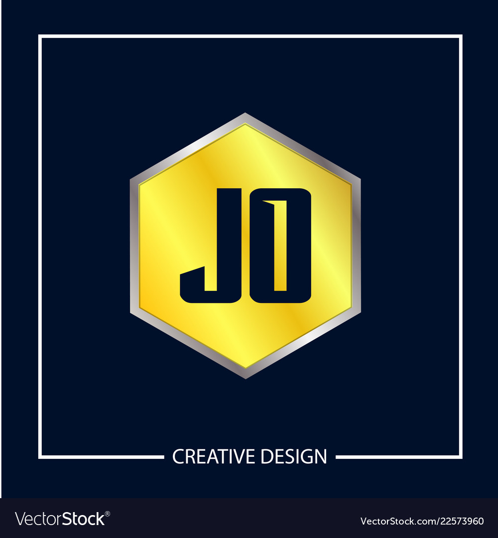 Initial letter jo logo template design Royalty Free Vector