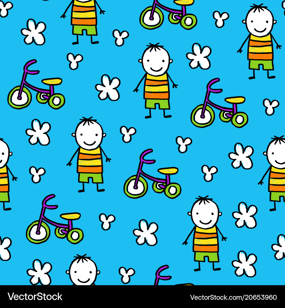 Kids pattern Royalty Free Vector Image - VectorStock