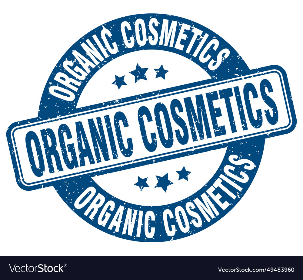 Organic cosmetics stamp label