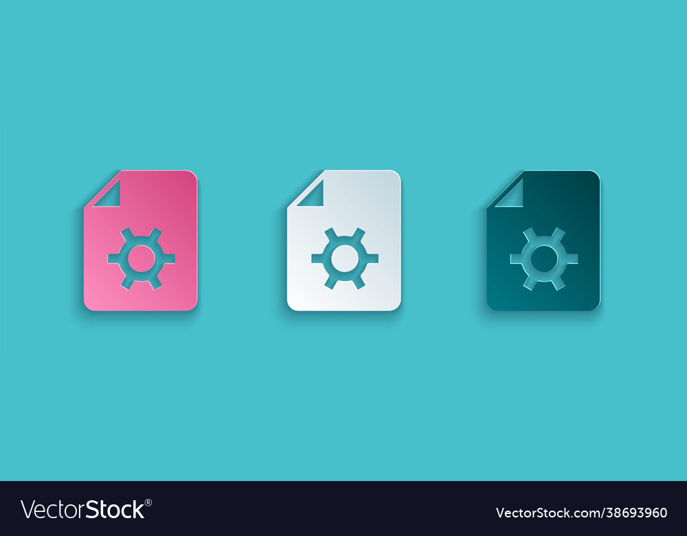 Papier schneiden Dokumenteneinstellungen mit Zahnradsymbol