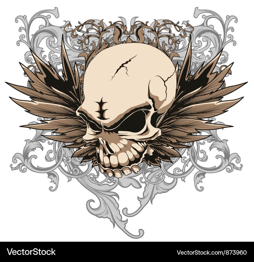 Skull emblem Royalty Free Vector Image - VectorStock