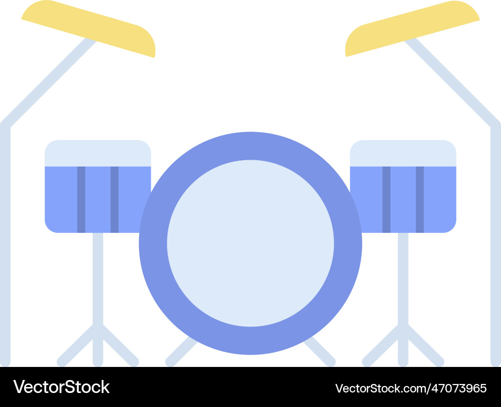 Drum set icon image suitable for mobile Royalty Free Vector