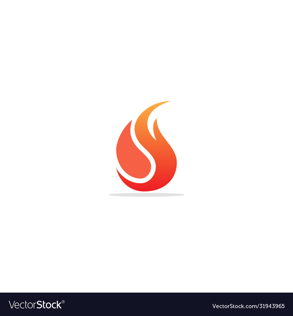 Flame fire hot logo Royalty Free Vector Image - VectorStock