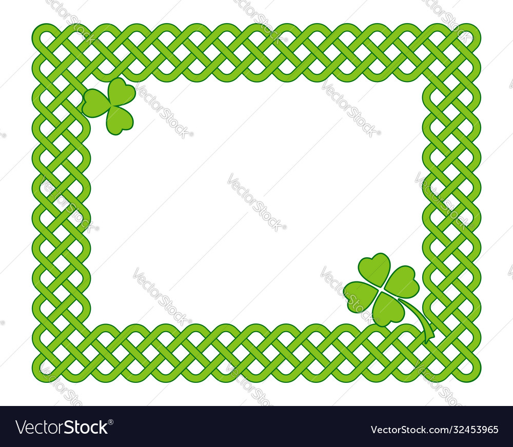 Green celtic style frame