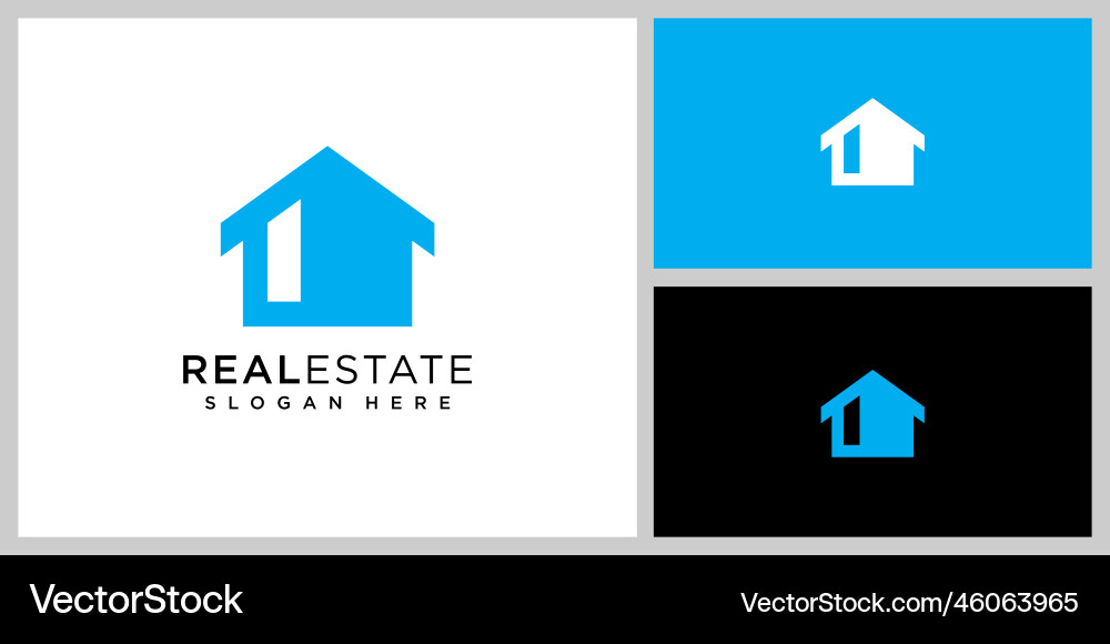 Home logo design template Royalty Free Vector Image