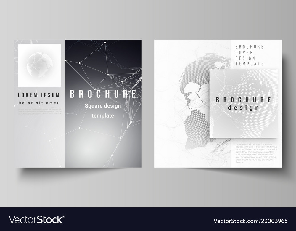 Layout of two square format covers design