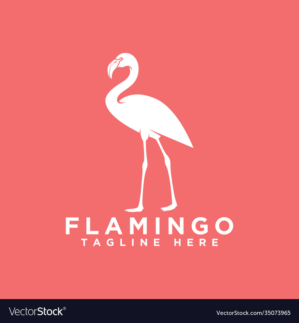 Mascot Ikone Flamingo Logo Design Inspirationen