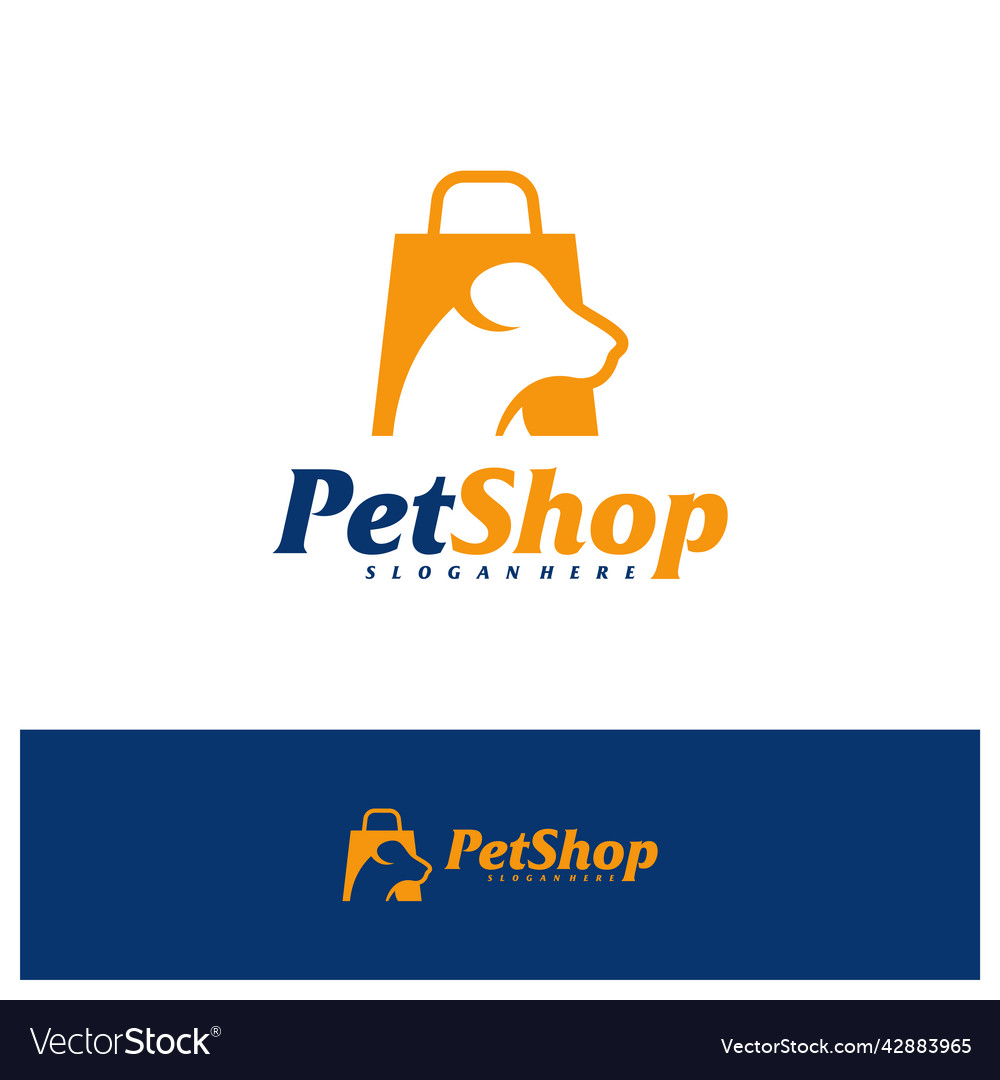 Pet Shop Logo Design Template Dog Shop Logo Vector Image