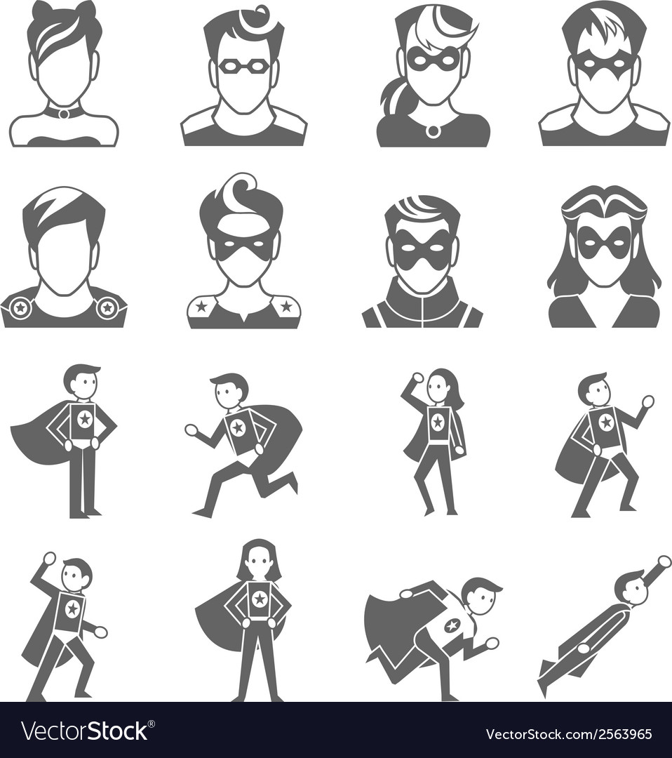 Super Hero Icon Royalty Free Vector Image - VectorStock