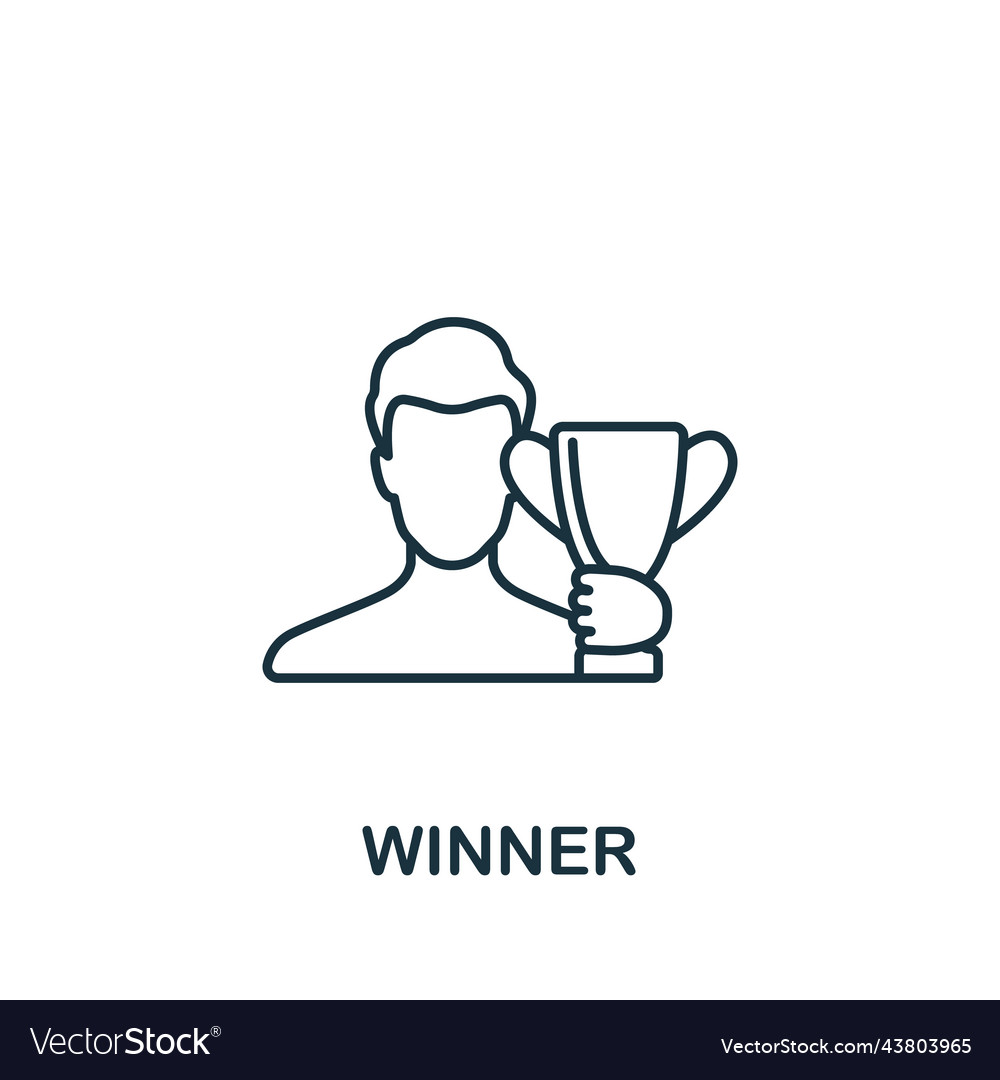 Winner icon line simple success