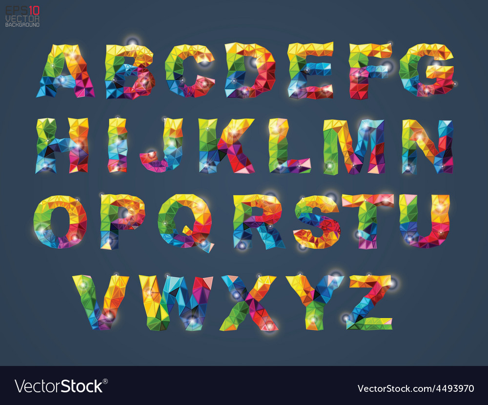 A alphabet on background