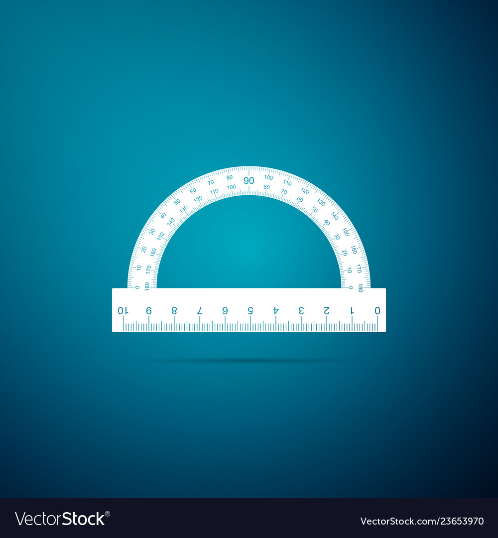 Protractor grid for measuring degrees icon