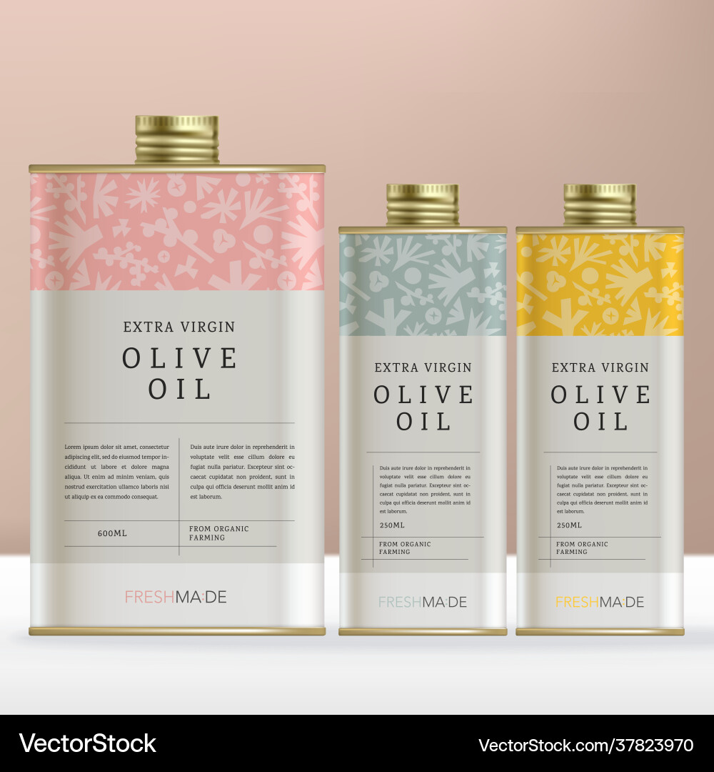 Rectangular tin box or bottle packaging Royalty Free Vector