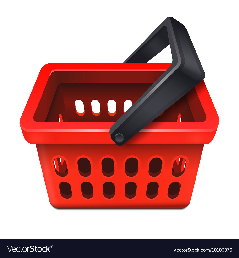 Red shopping basket icon 10eps Royalty Free Vector Image