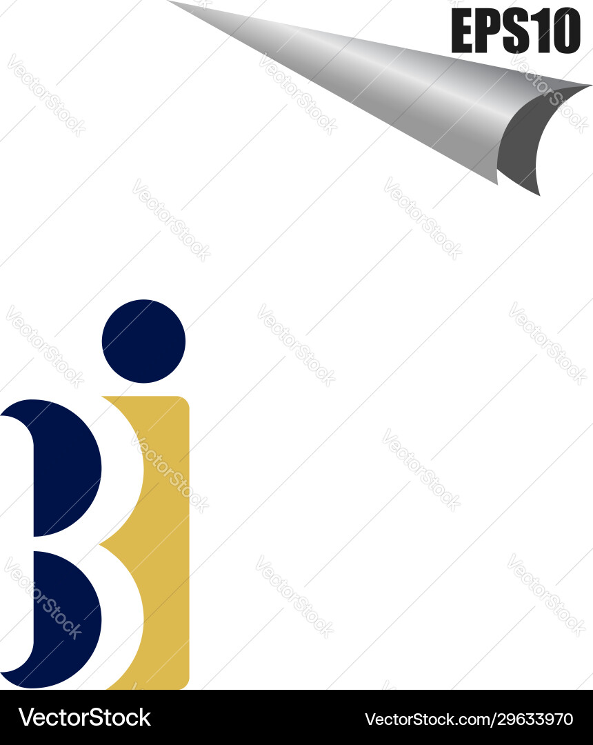 Simple bi initial monogram design template Vector Image