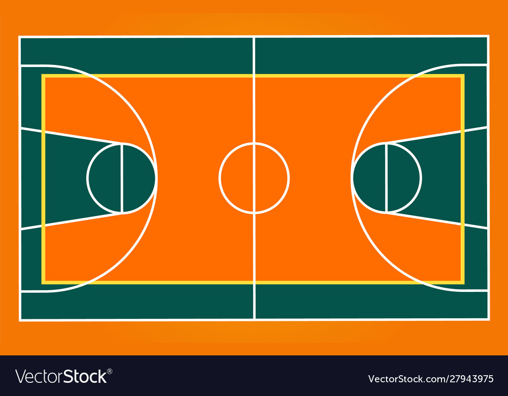 Basketball game field camp isolated