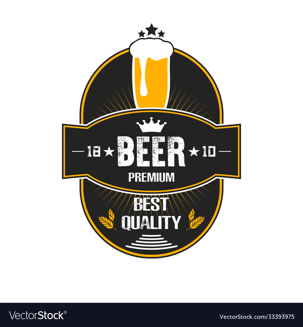 Beer logo design template Royalty Free Vector Image