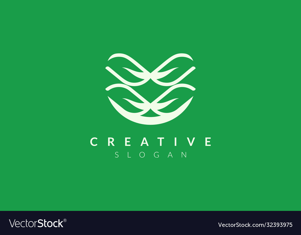 Design leaf various abstract shape minimalist