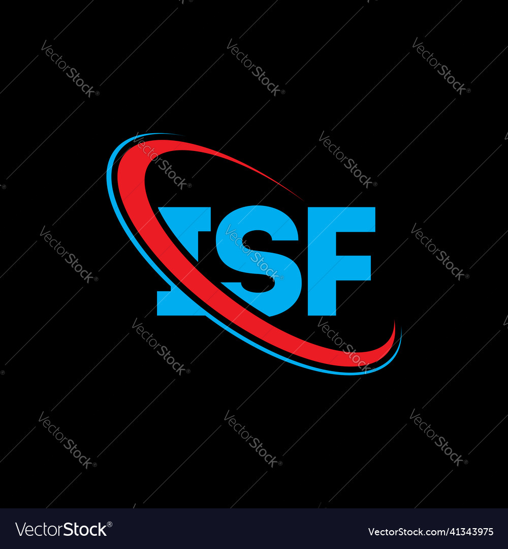 Isf logo letter design Royalty Free Vector Image