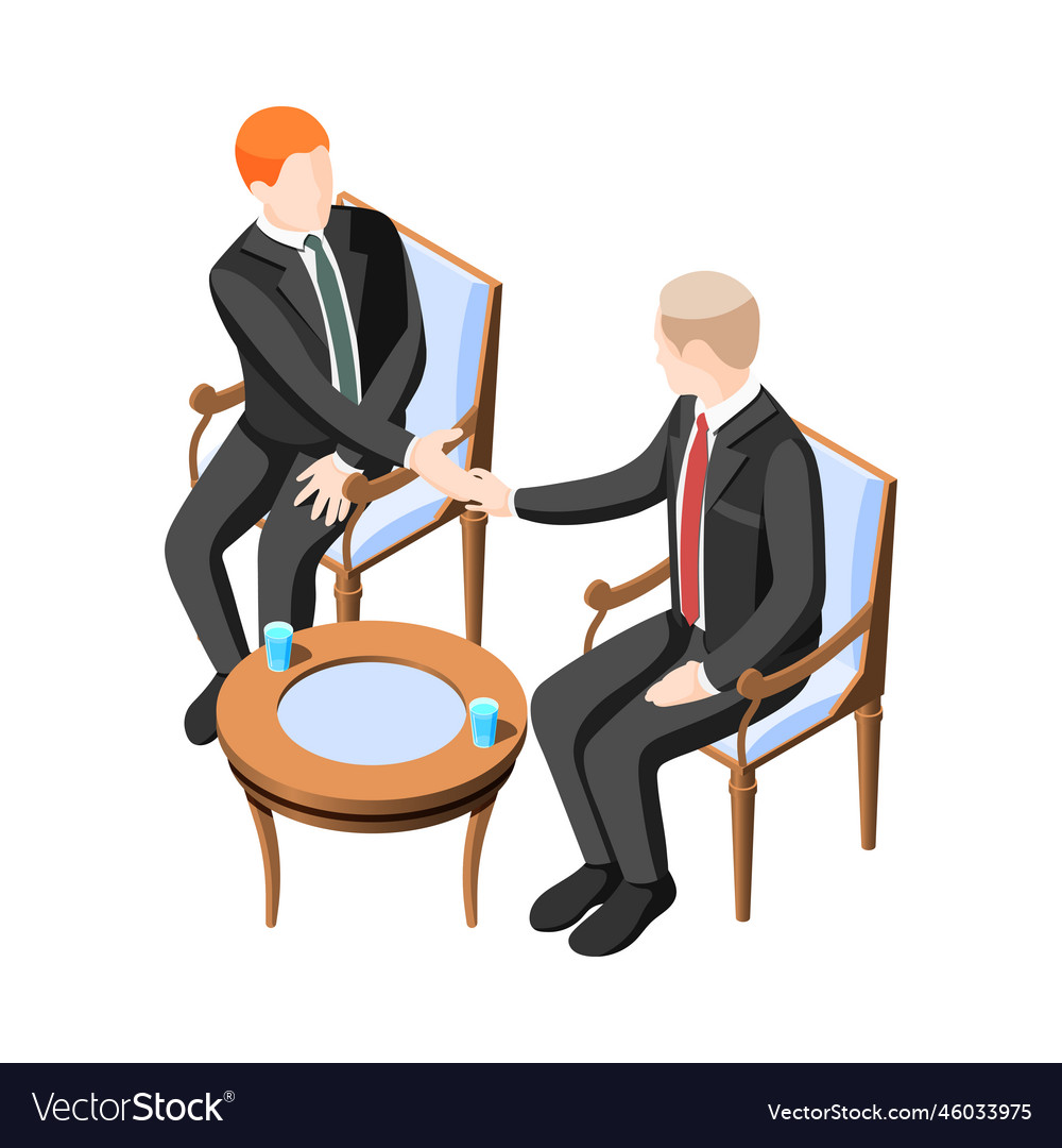 Meeting of politicians composition Royalty Free Vector Image