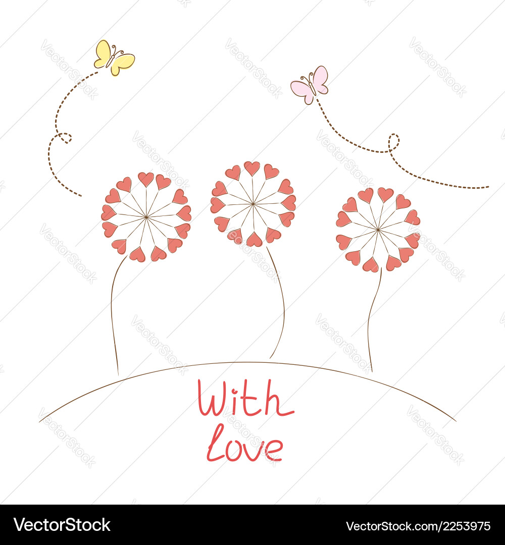 Romantic flowers Royalty Free Vector Image - VectorStock