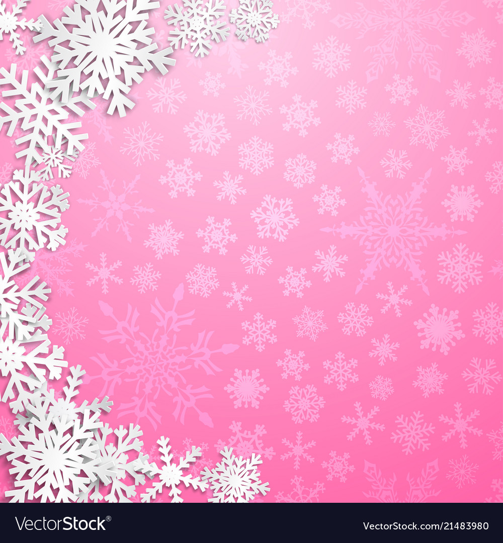 Christmas background of snowflakes Royalty Free Vector Image