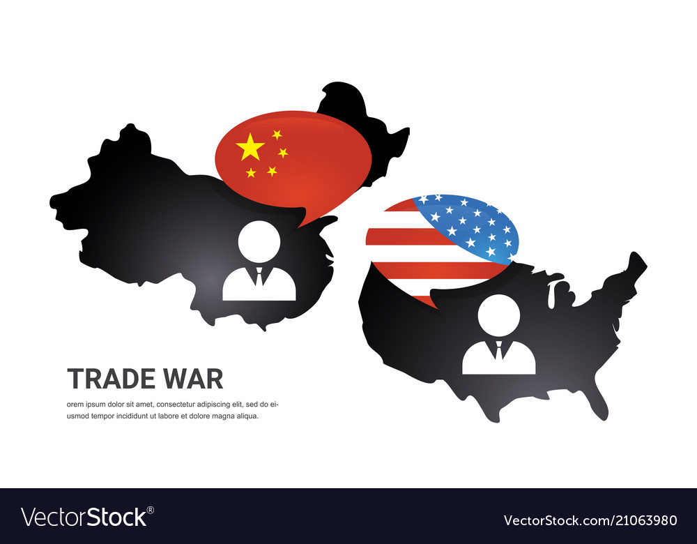 Communication Between China And Us America Vector Image Communication Between China And Us America Vector Image