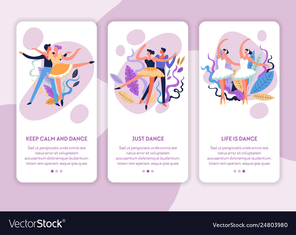 Dance classes online web page template ballet Vector Image