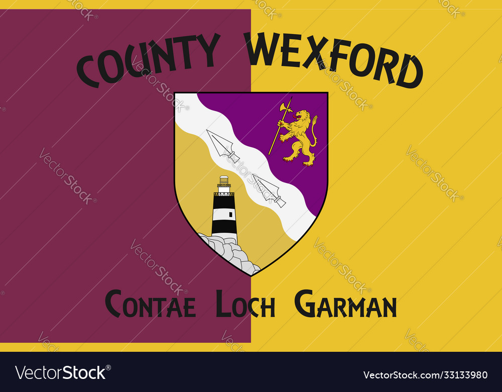 Flag county wexford in ireland