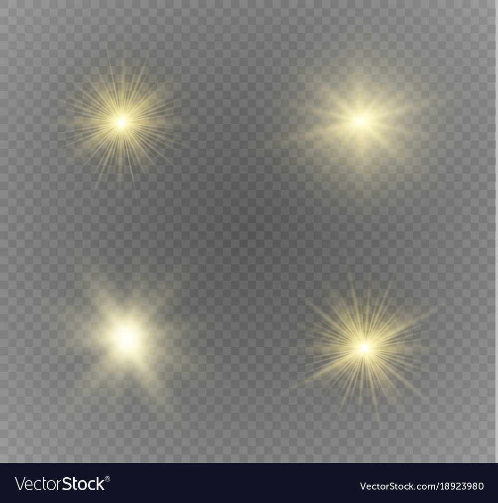 Glow light effect star burst with sparkles