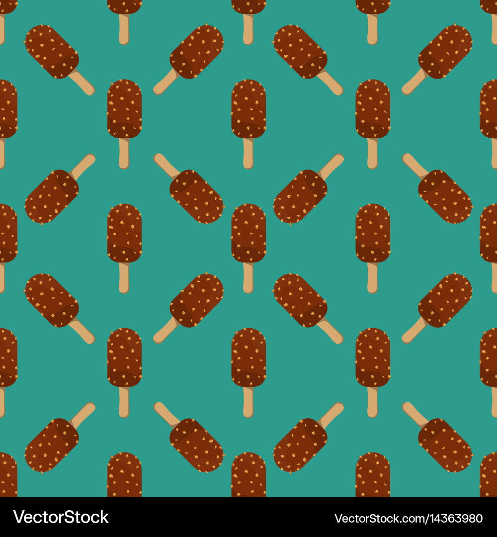 Ice cream seamless pattern background fruit Vector Image