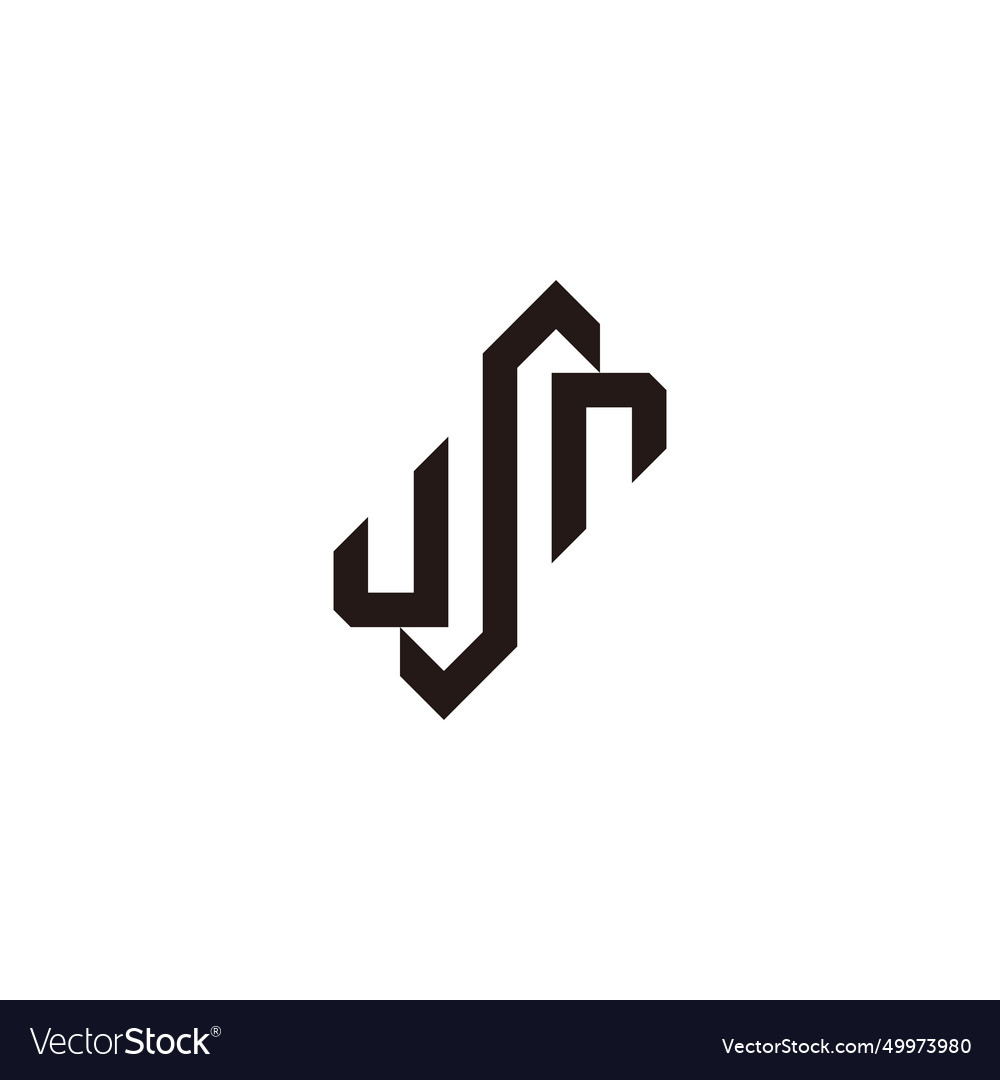 Letter Jsr Stripes Geometric Logo Royalty Free Vector Image