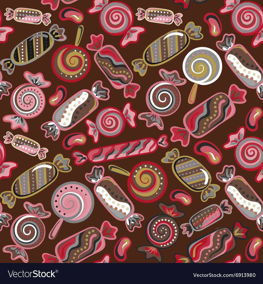 Seamless pattern background with lollipops