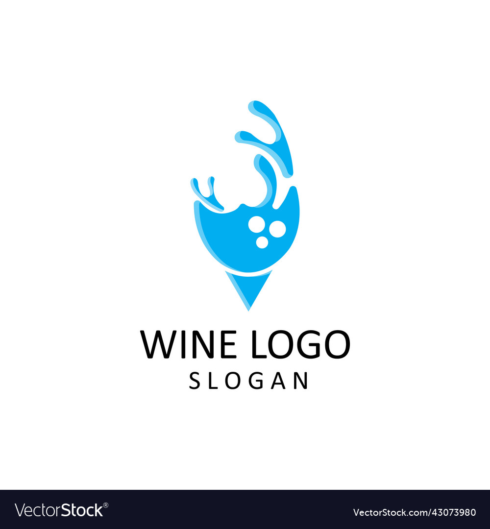 Sparkling wine glass logo icon cafe inspiration